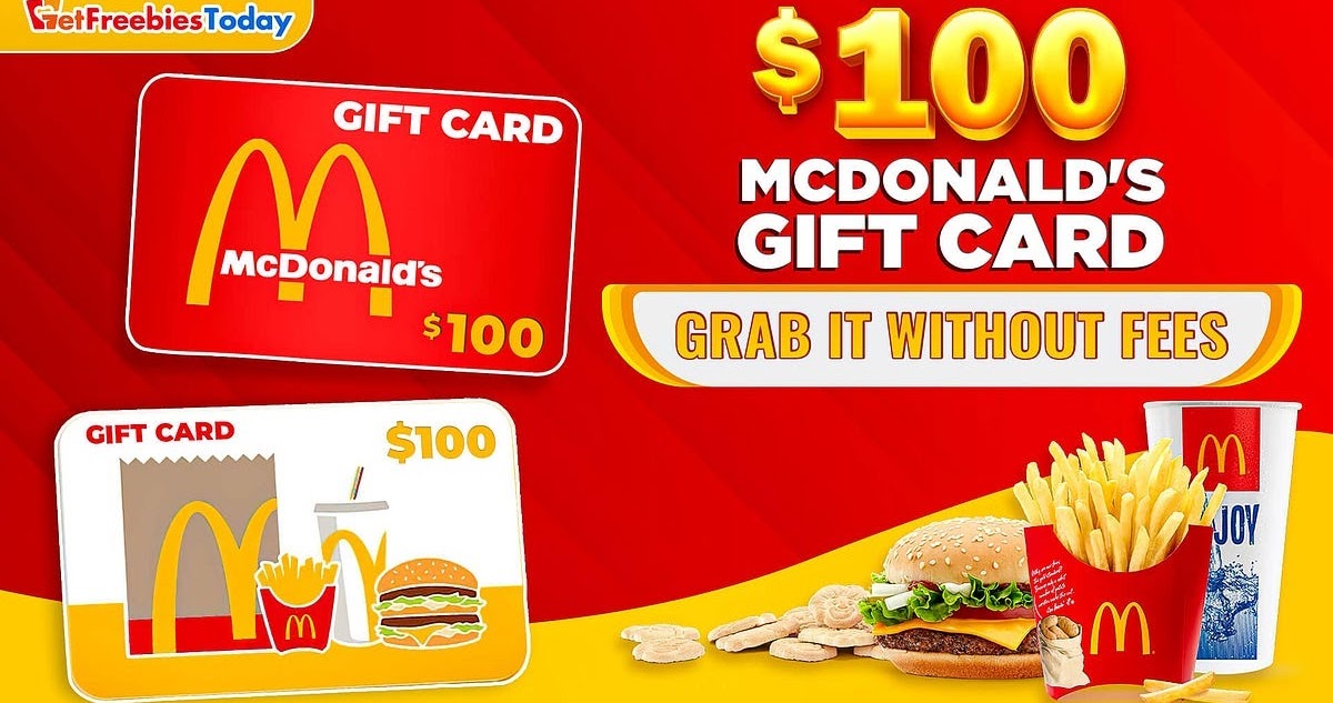 🎉CONGRATS 🇺🇲Collect your McDonald’s Gift $100 Voucher per person🍔🎉If you interested click here🍟